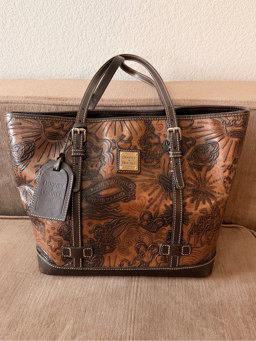 Disney’s Dooney & Bourke Brown Leather Tote